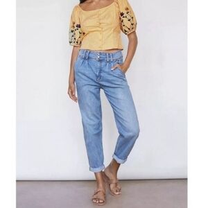 Pilcro and the Letterpress Light Blue High-Rise Jeans